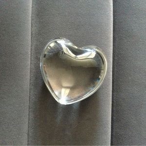 Genuine stamped Baccarat crystal hearts